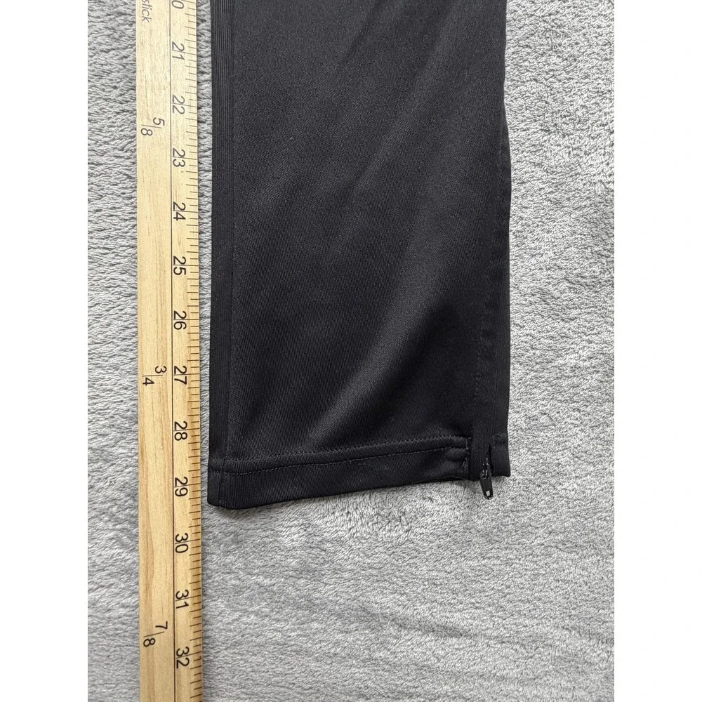 Adidas Track Pants Youth Large Black Three Stripes Ankle Zip Soccer Training‎